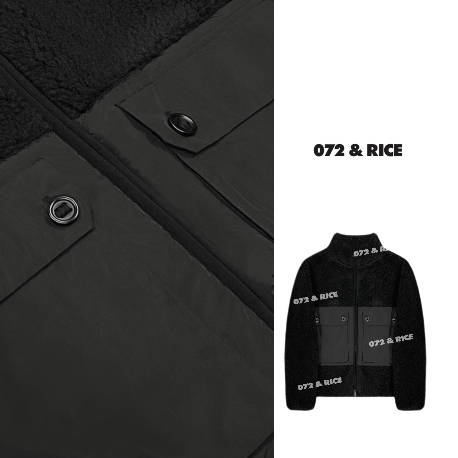 072 & RICE【袋鼠】秋冬休闲立领拉链长袖外套 31XB55 FF11