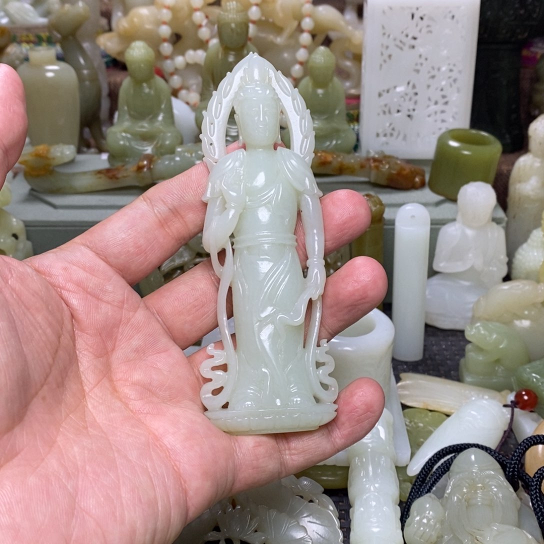 和田玉挂件未镶嵌乂*