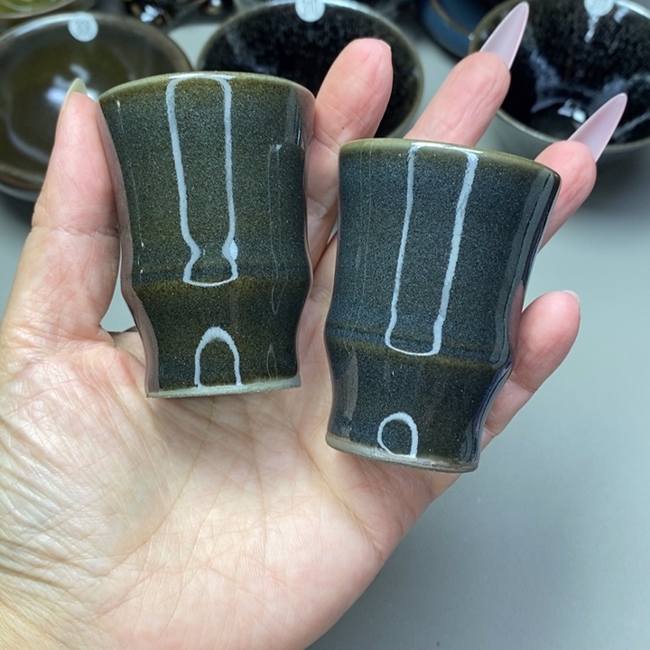 茶盏花***强建窑建盏柴烧主人杯微瑕