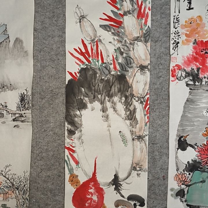 纸本张燥书画作品山水画