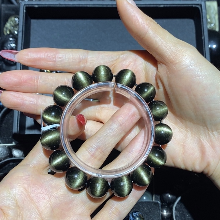 黑曜岩手链未镶嵌崇*