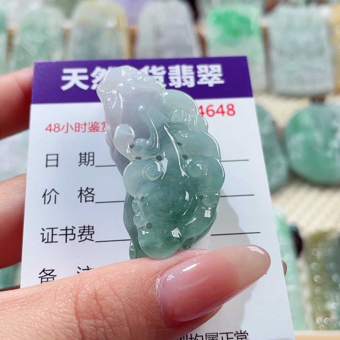 翡翠未镶嵌颈饰貔貅