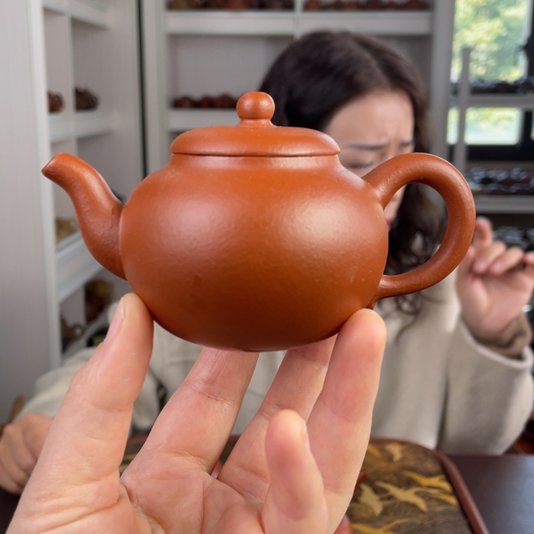 紫砂茶壶老壶红泥130cc