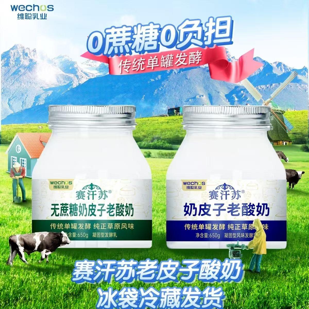 【顺丰包邮】赛汗苏奶皮子老酸奶生牛乳单罐发酵零添加650g无蔗糖