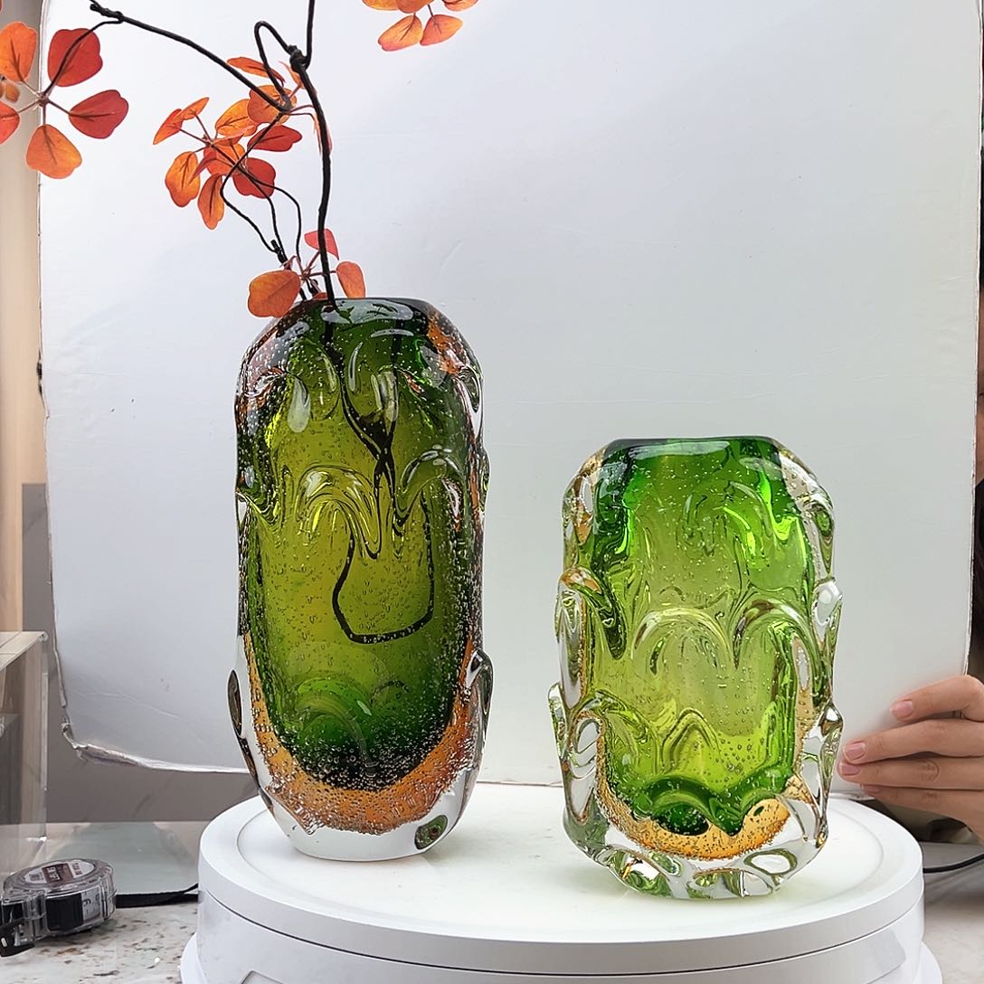 茶盏琉璃水晶花瓶