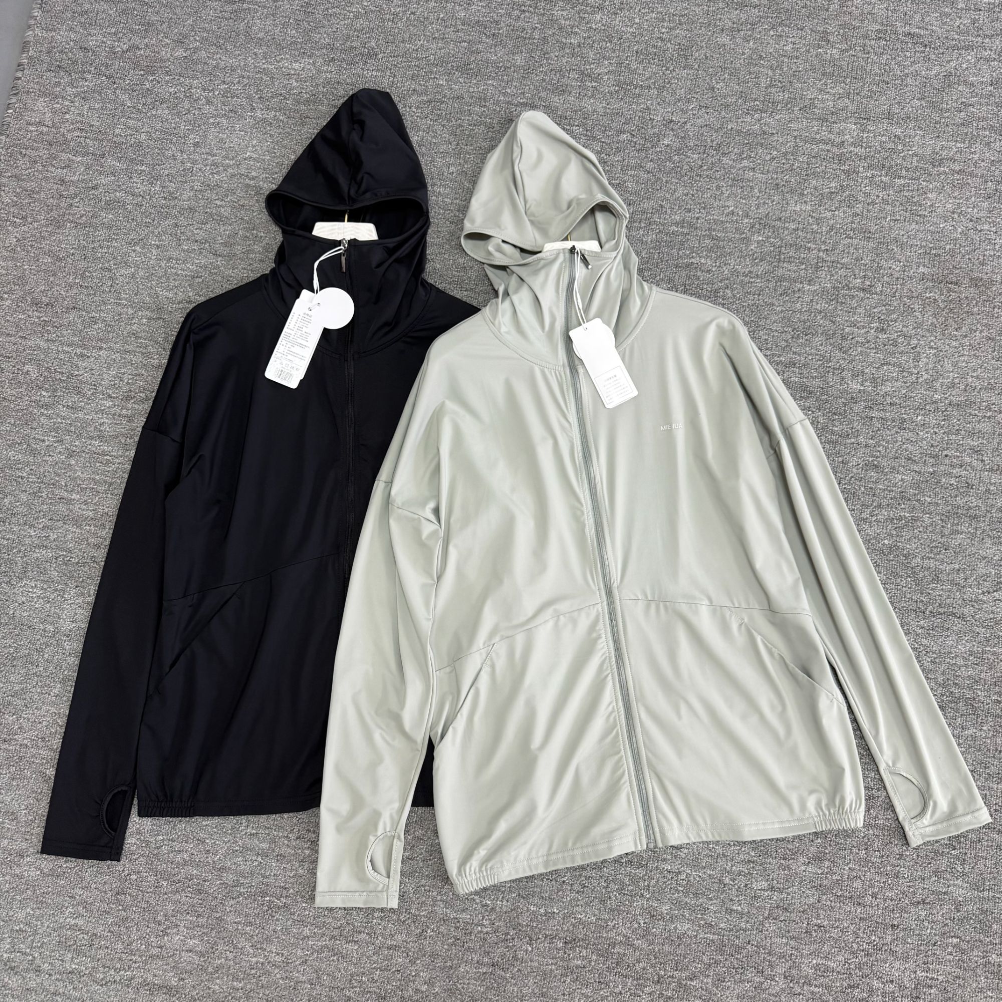 UPF50+夏季户外冰丝连帽防晒衣轻薄透气防紫外线