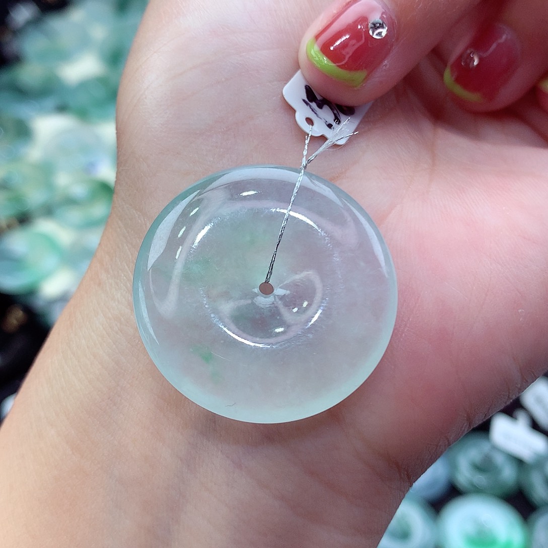 翡翠未镶嵌颈饰编号127-尺寸29/5.6