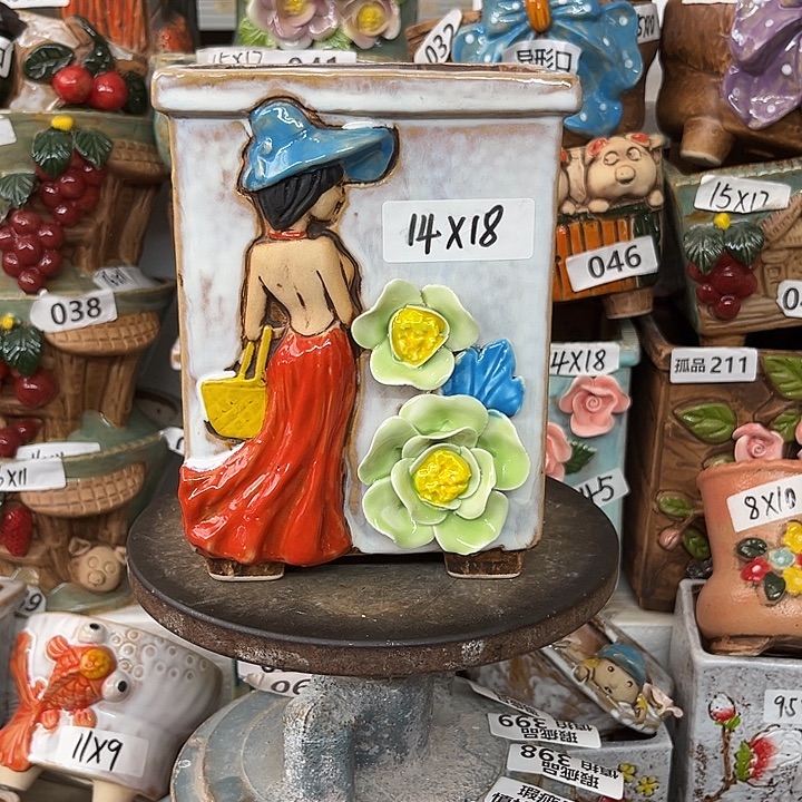 紫砂花盆粗陶材质多肉花盆