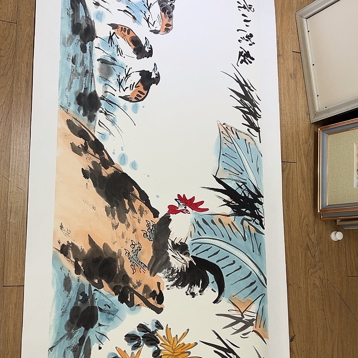 国画知鱼之乐纯手绘