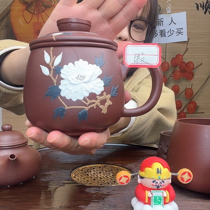 紫砂茶杯原矿紫砂杯