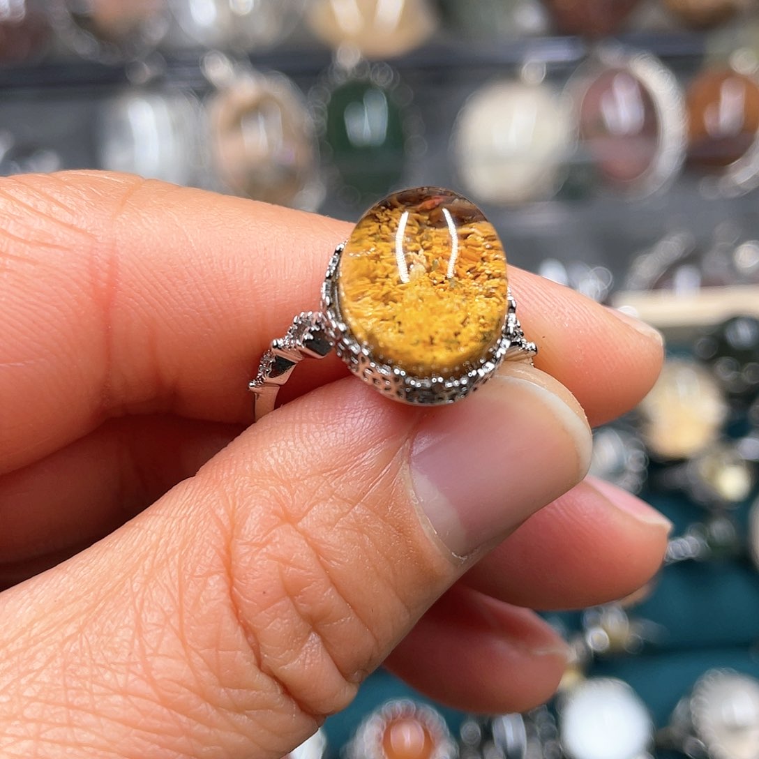 【闪购商品】水晶珠宝半成品银S925镶嵌戒指