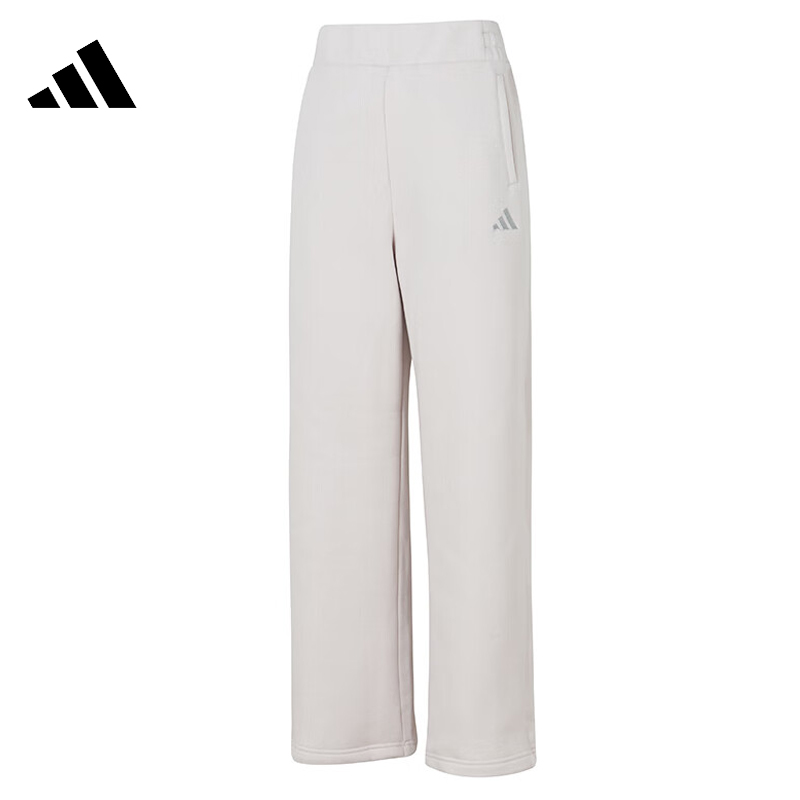 Adidas阿迪达斯女裤针织长裤直筒裤2025秋季运动裤休闲裤KC0051
