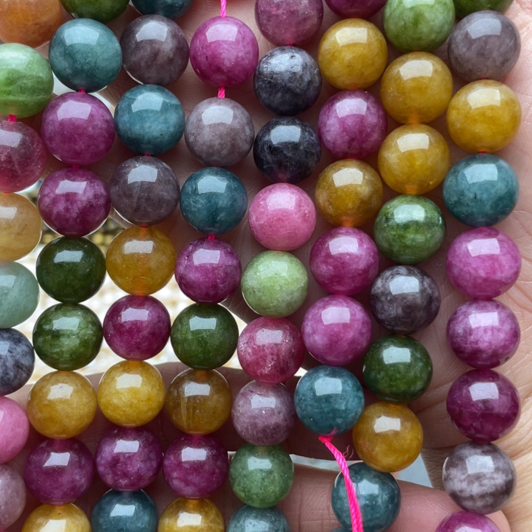 玛瑙/玉髓未镶嵌珠宝半成品碧玺1条卡12