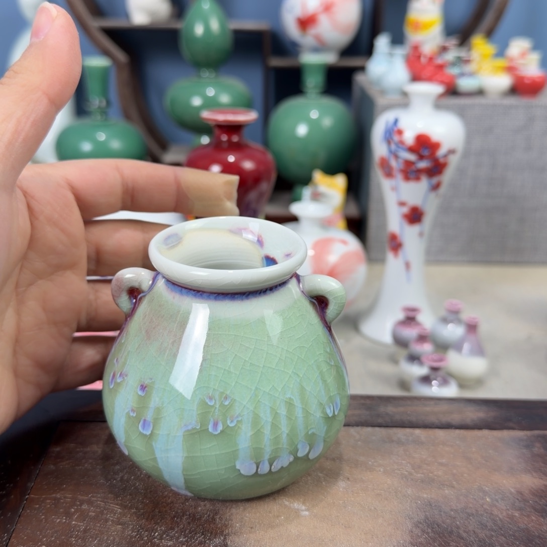 陶瓷手工小花器摆件