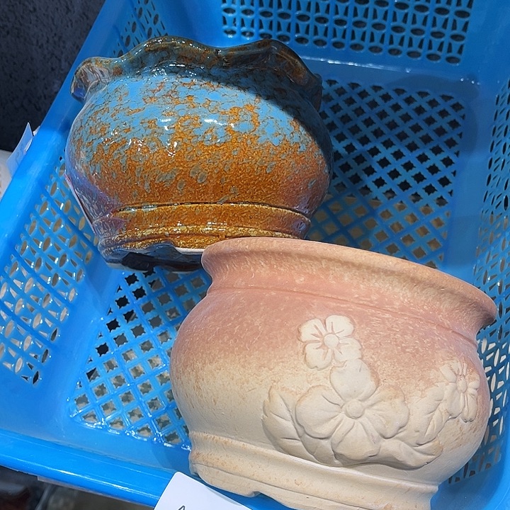 瓷片花盆多肉植物艺术品
