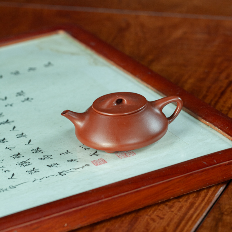 【剑流景舟石瓢·朱泥】精工半手宜兴原矿朱泥剑流景舟石瓢200cc