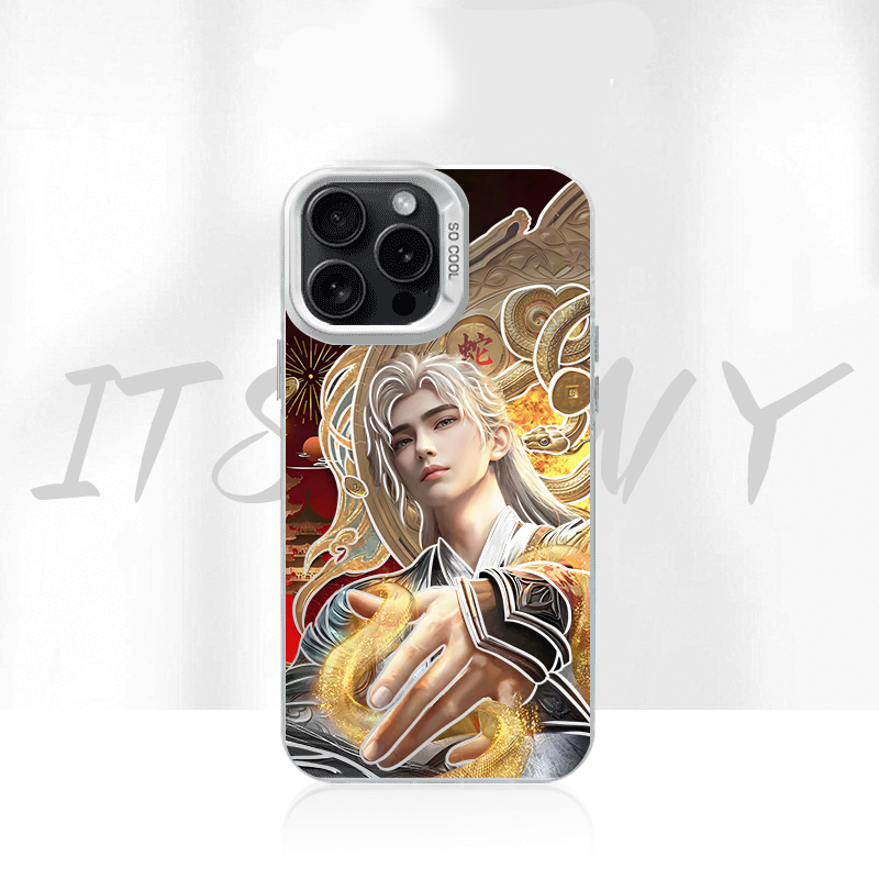荒天帝石昊防指纹彩银适用动漫苹果16华为一加12手机防摔壳