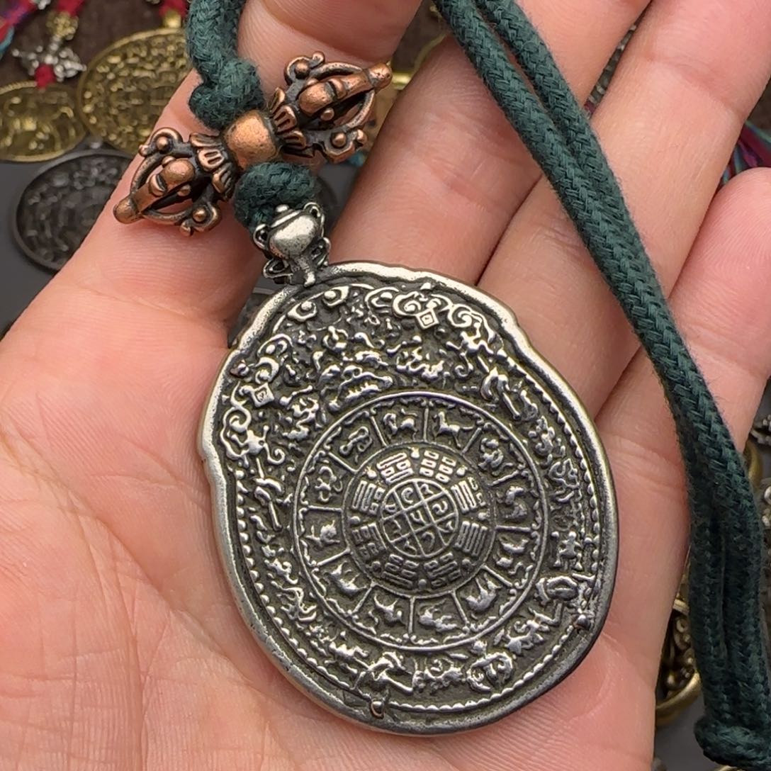 老铜九宫牌吊坠喜欢的来