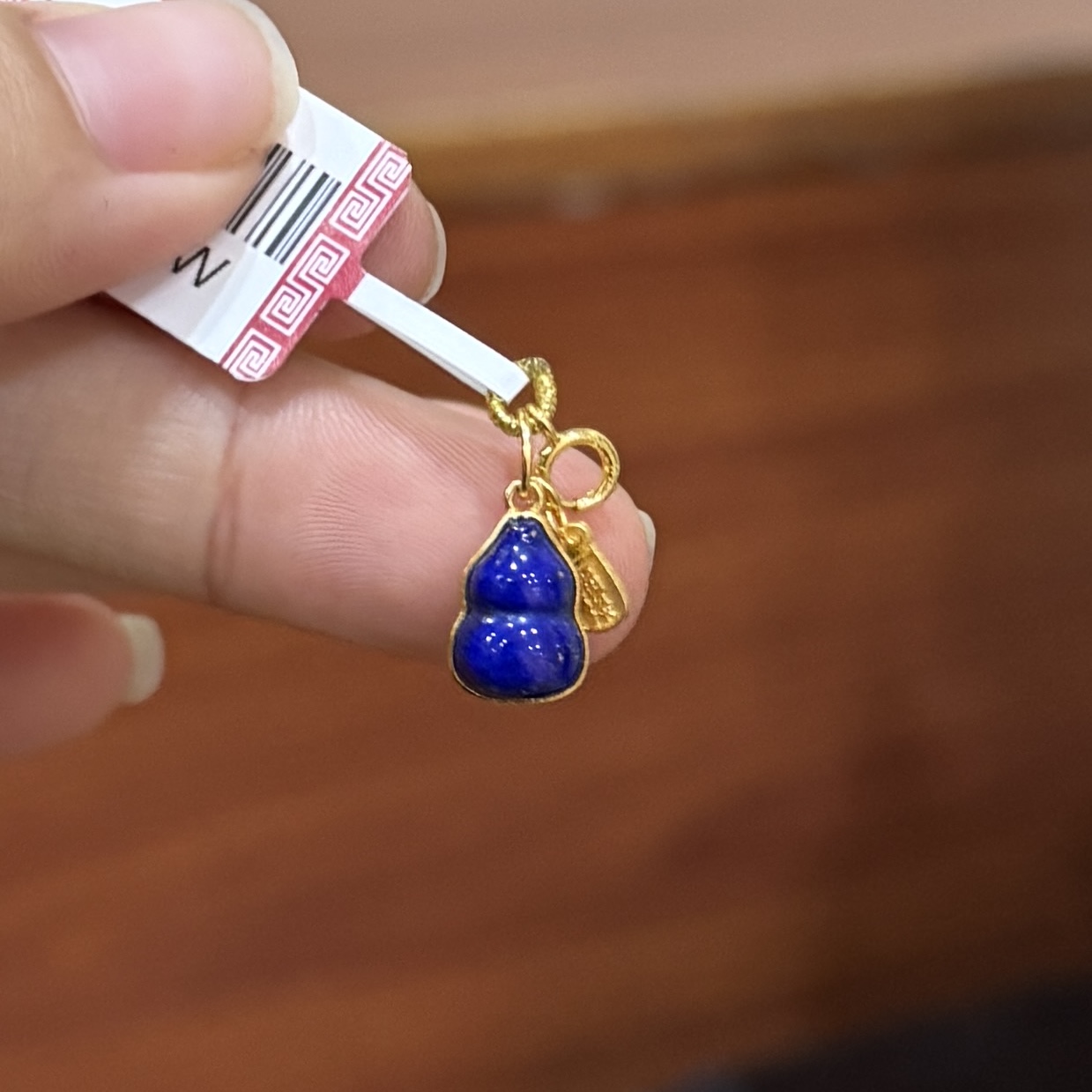 滴翠·天然青金石葫芦925银吊坠