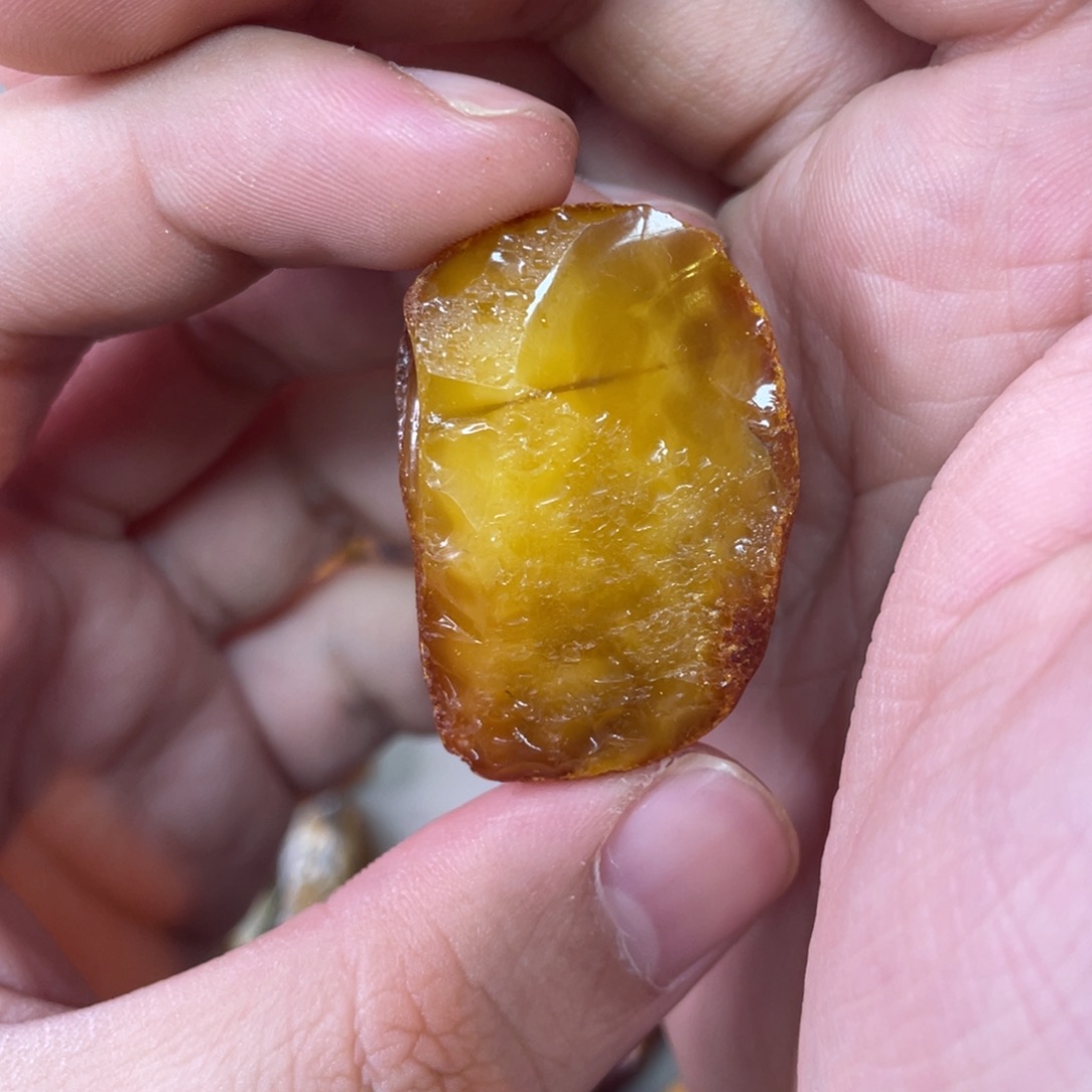 定制琥珀天然琥珀15圆珠一对