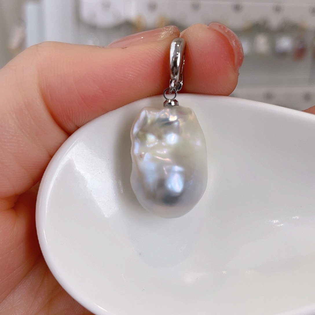 淡水珍珠颈饰银S925镶嵌