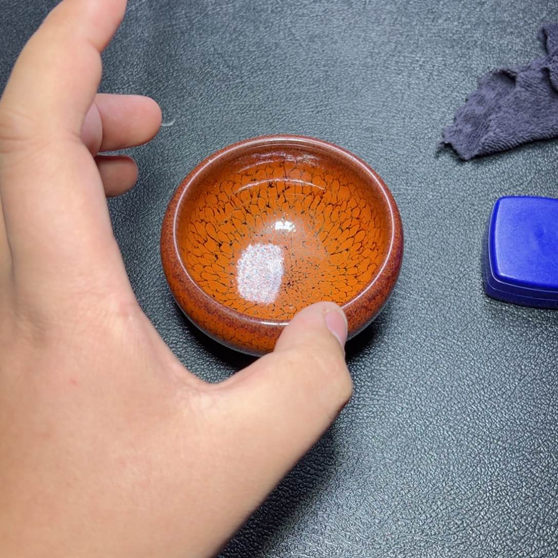 茶盏红鹧鸪建窑建盏主人杯