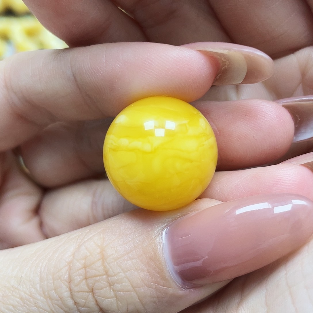 琥珀珠宝奇石未镶嵌21mm瑕疵福利款