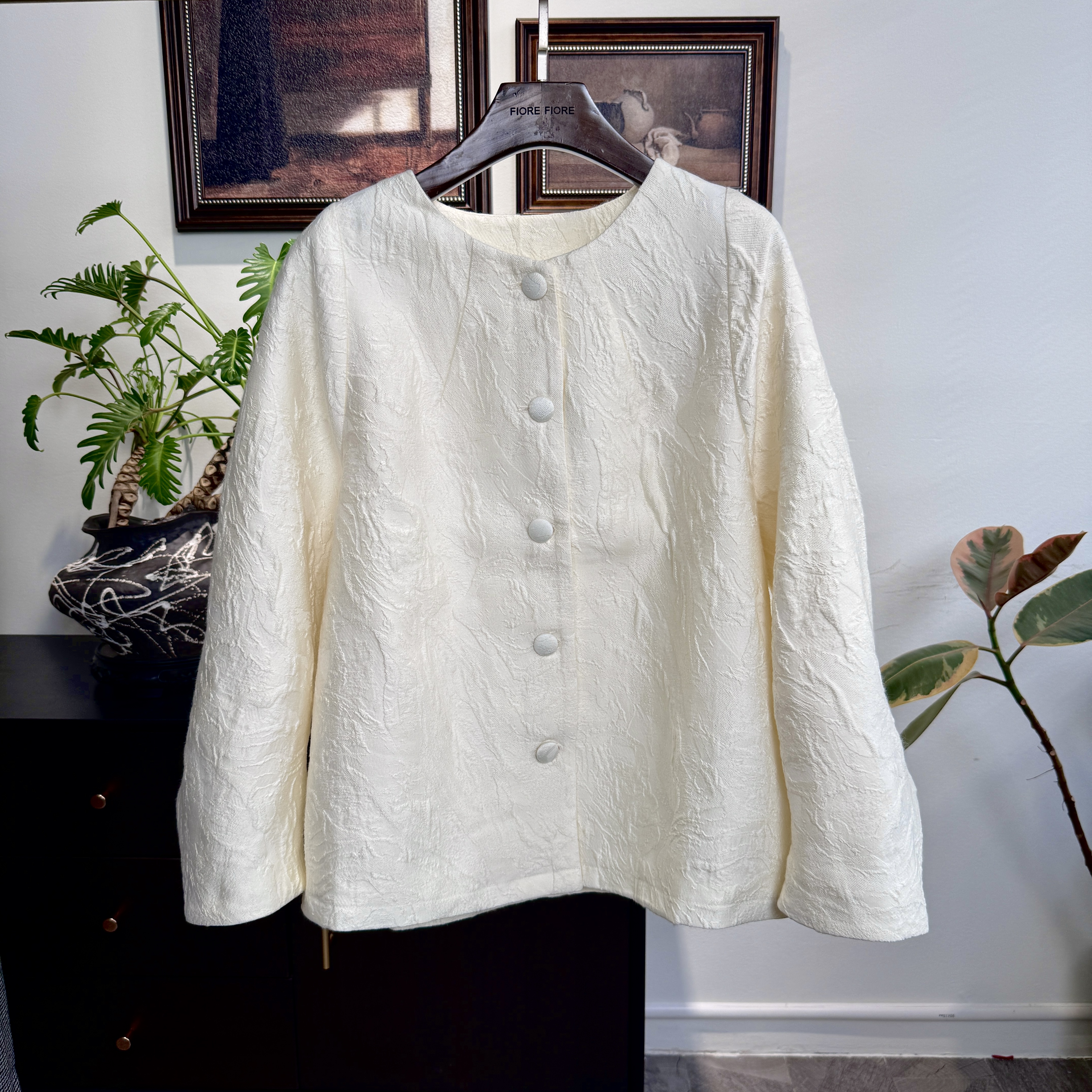 F0051秋季新款时尚气质提花上衣短外套