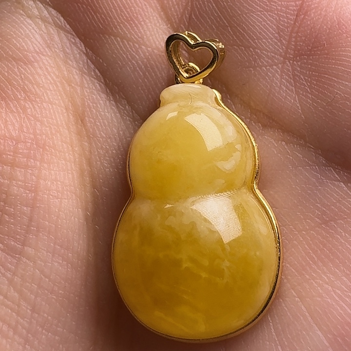 蜜蜡银S925镶嵌吊坠(不含链)吊坠