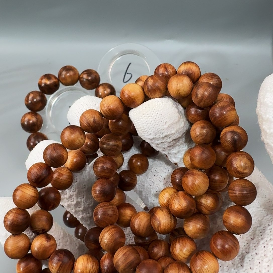 李***攻柏木（崖柏）手串/手链黄粉板根108瑕疵