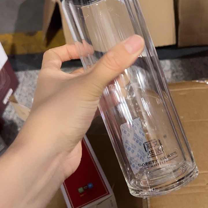 那艾生活双层玻璃杯400玻璃杯没有网