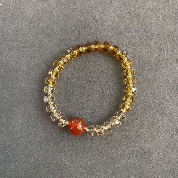 D312-红玛瑙顶珠手链5102