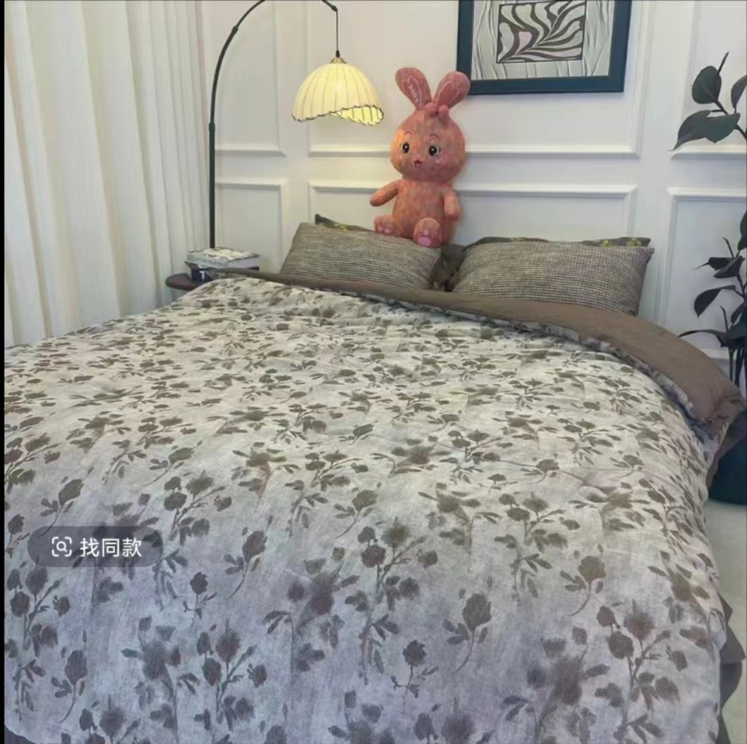 【水色柔情】三件套纯棉简约舒适轻奢云锦棉提花床品