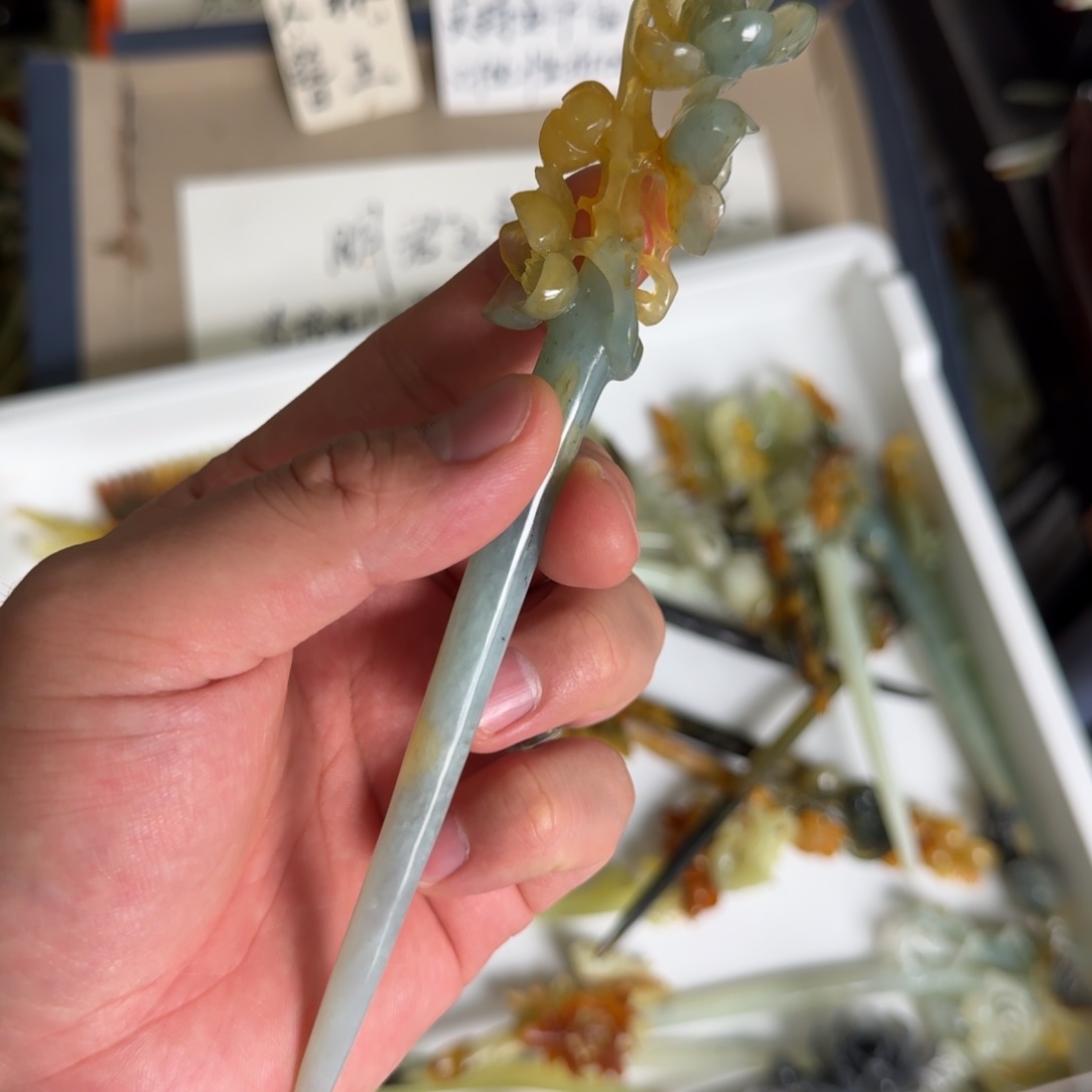 岫玉发簪未镶嵌明君玉簪贼拉好看