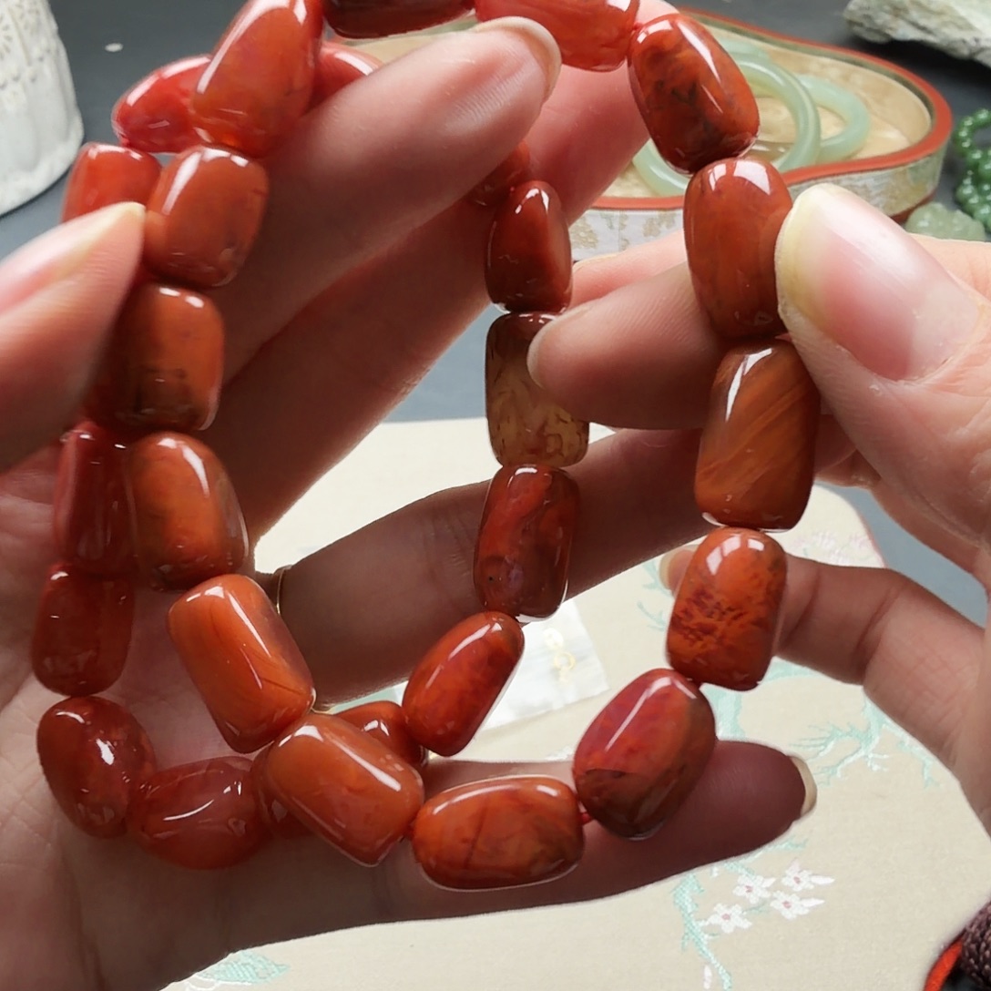 南红玛瑙未镶嵌手链54