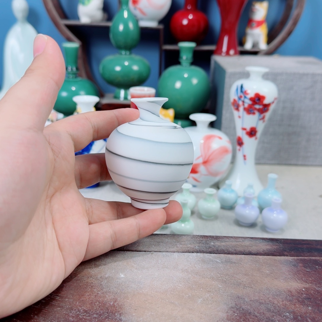 陶瓷手工小花器摆件