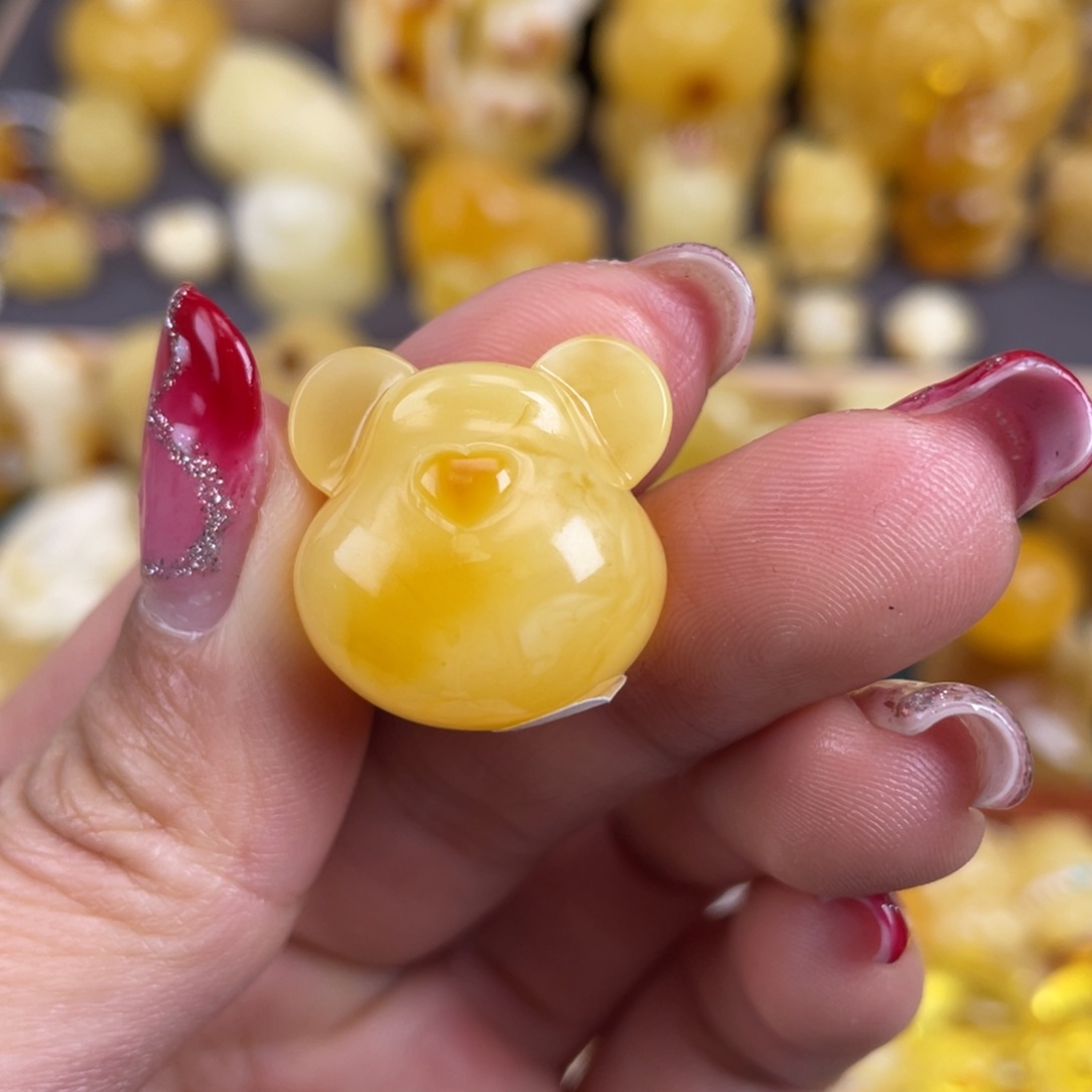 琥珀裸石未镶嵌蜜蜡