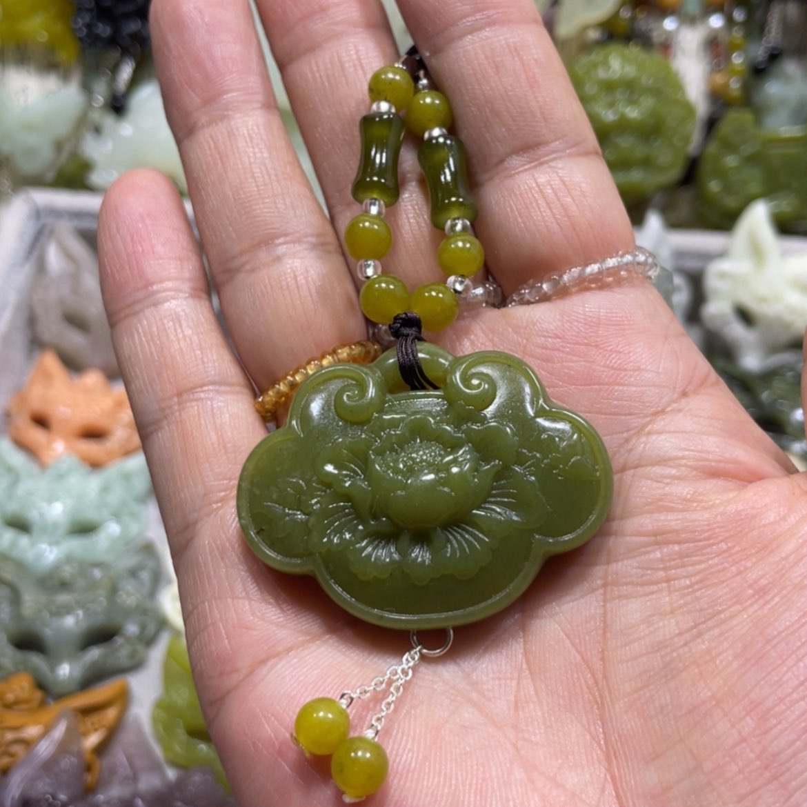 【闪购商品】岫玉颈饰未镶嵌107吊坠