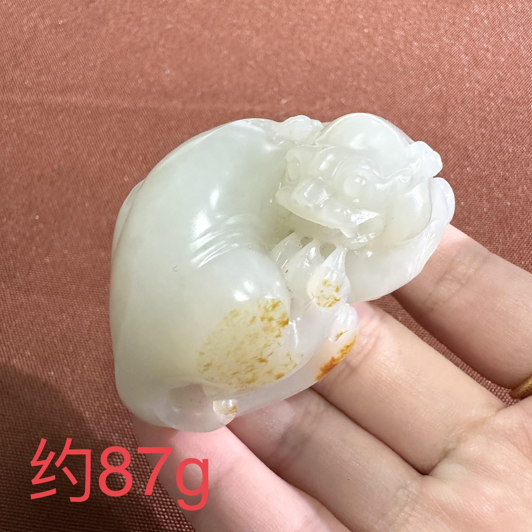 Y新疆和田玉貔貅把件重量约87g