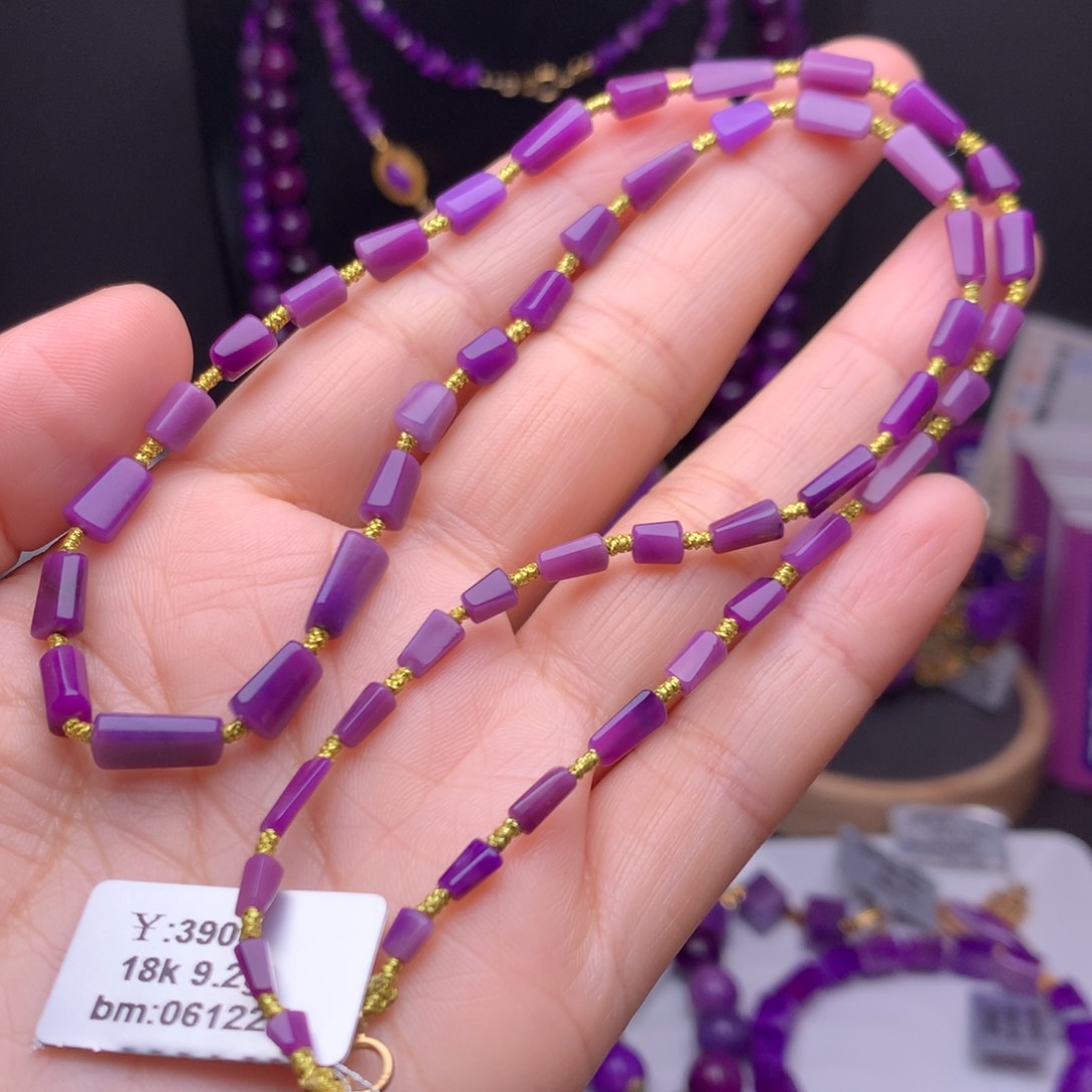 苏纪石（舒俱来）18K金镶嵌项链