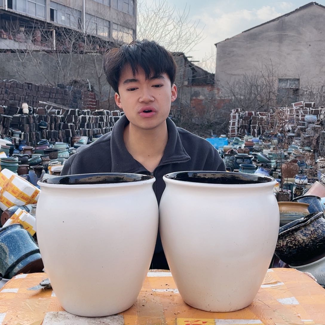 宜兴紫砂粗陶花盆