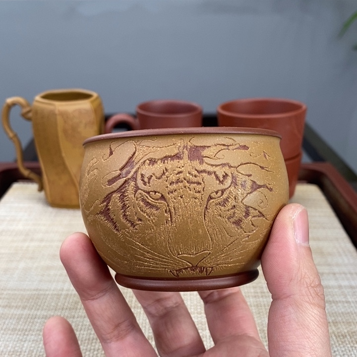 紫砂茶杯宜兴紫砂主人杯