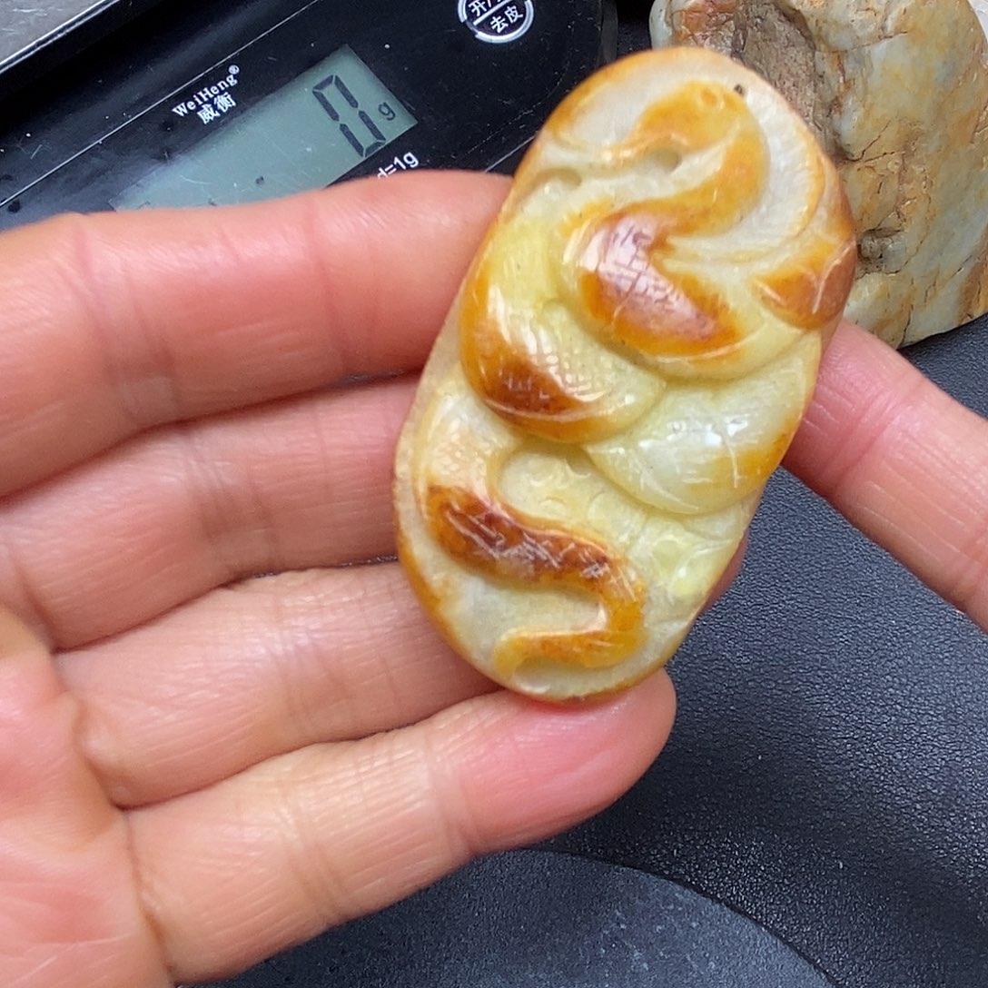 和田玉未镶嵌挂件