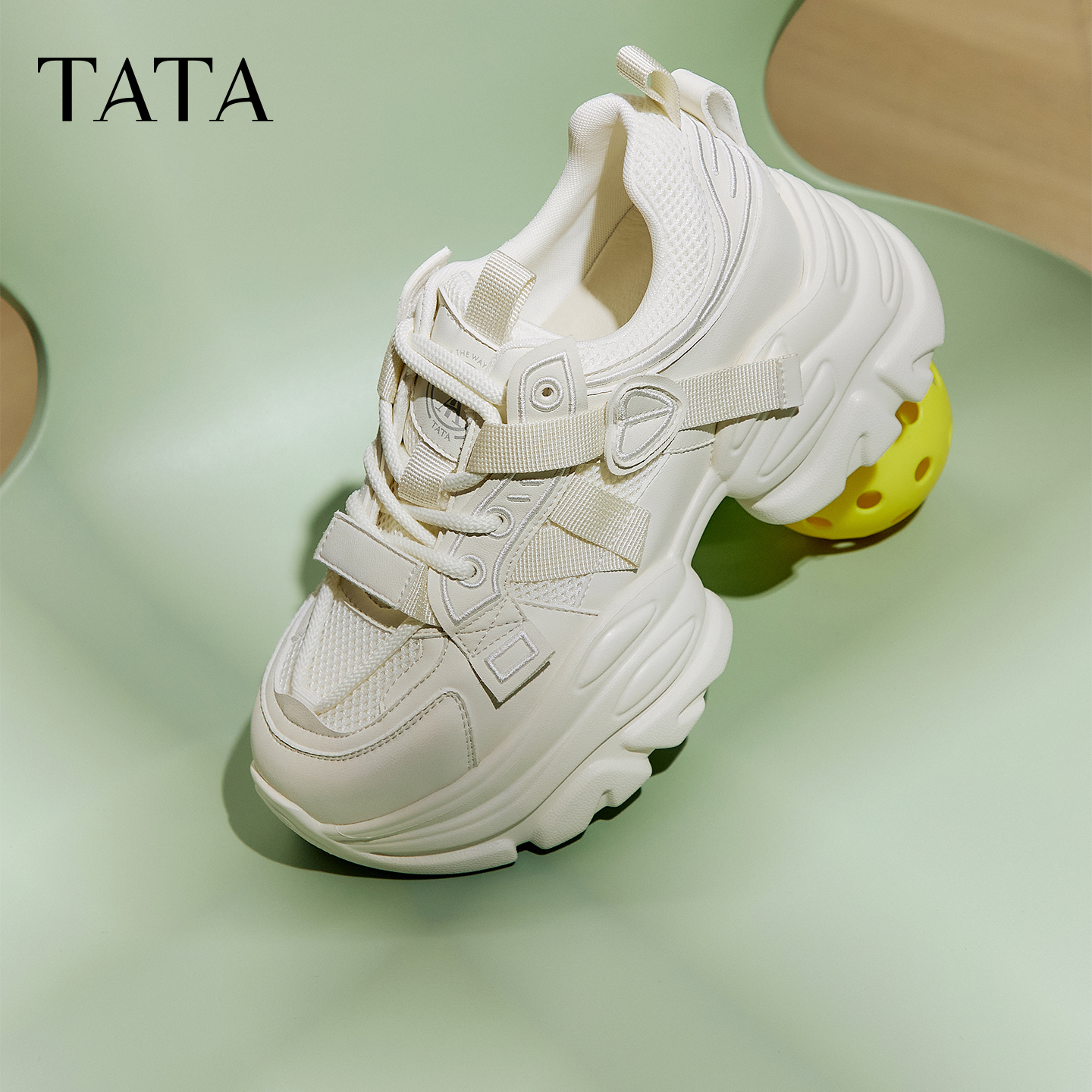 【百丽集团TATA】25秋新款时尚厚底老爹鞋休闲运动鞋女CY205CM5