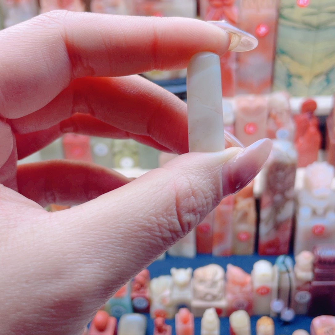 寿山石红*果寿山石手工篆刻