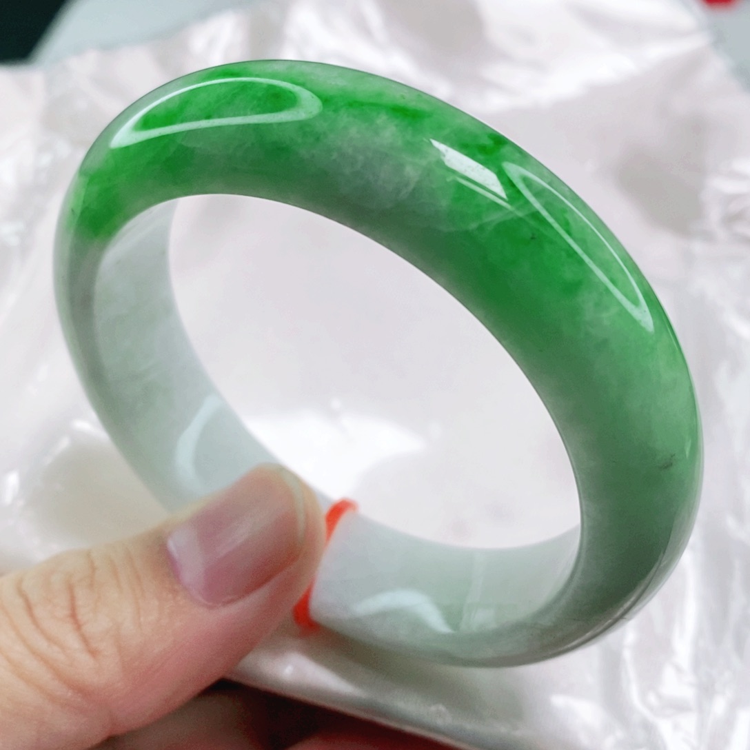 未镶嵌手镯翡翠53.6圈口轮胎