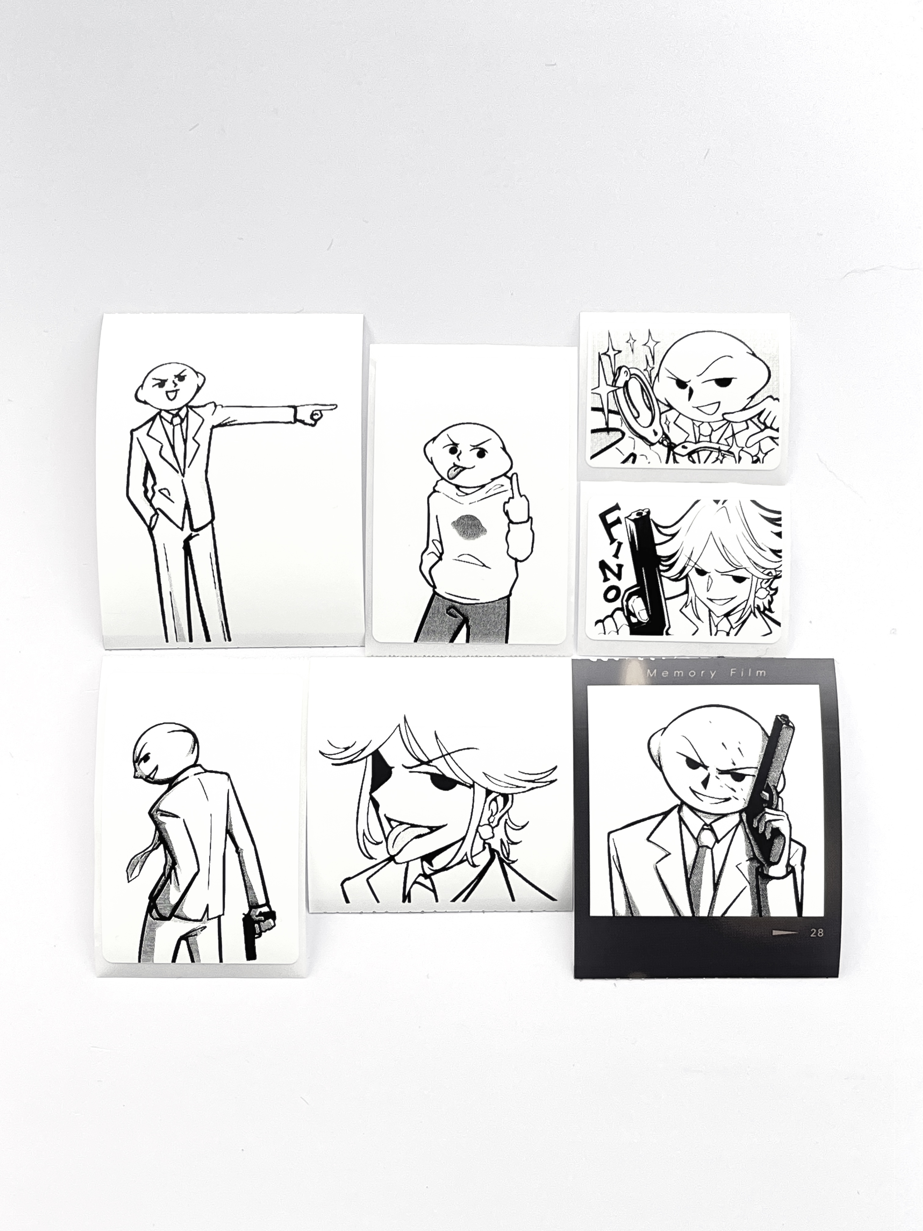 鸟恒樱柠原创热敏纸贴纸手账咕卡痛材料