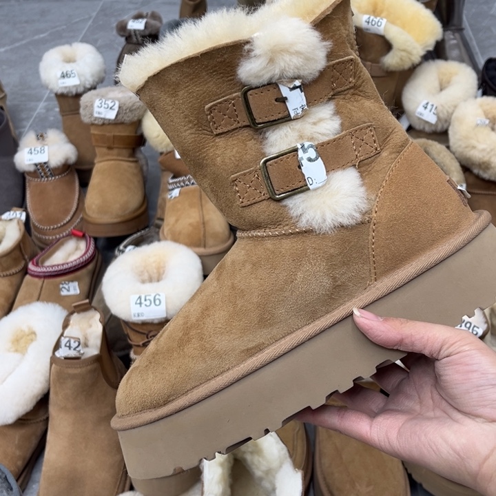 栗色两排扣厚底38