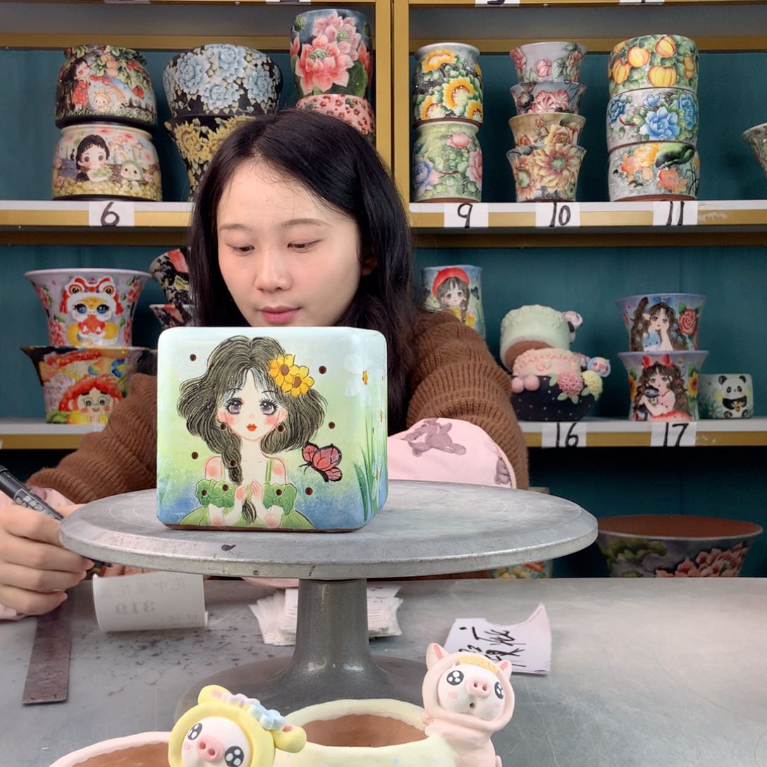 罐景德镇手工瑕疵319