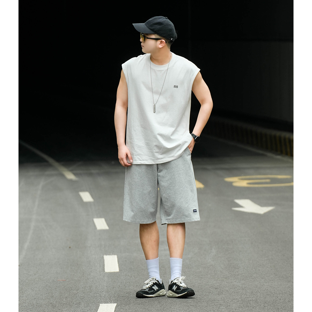 纯棉背心纯白色无袖t恤男士夏季运动内搭打底衫坎肩